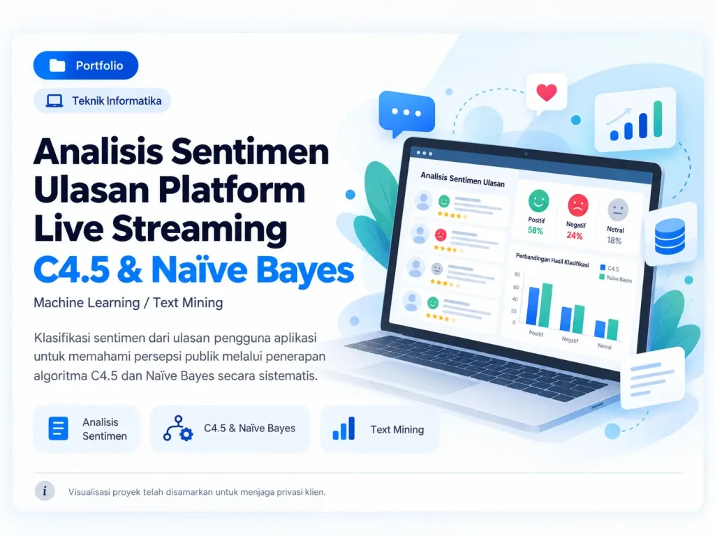 Analisis Sentimen Ulasan Platform Live Streaming Menggunakan C4.5 & Naïve Bayes